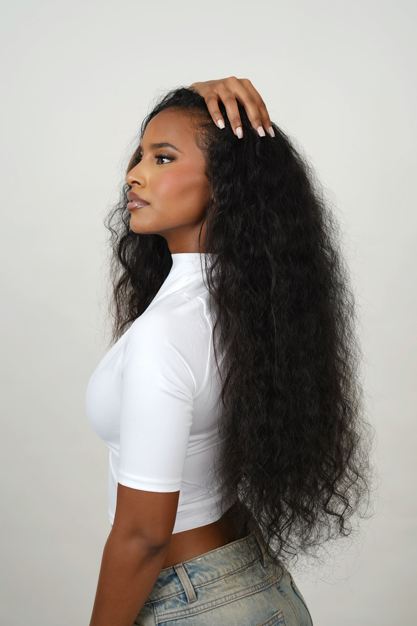 Raw hair curly