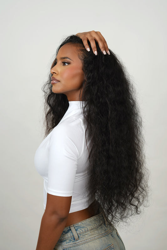 Raw hair curly